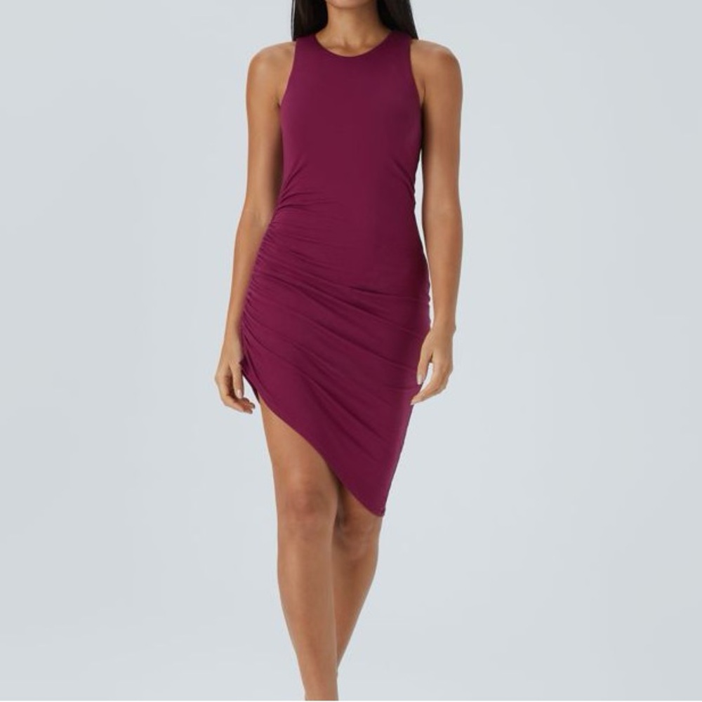 HALARA Deep Red Dress